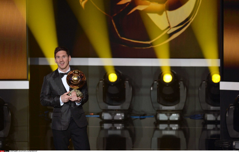 ZURICH: Lionel Messi wins the FIFA 2012 Ballon d'Or