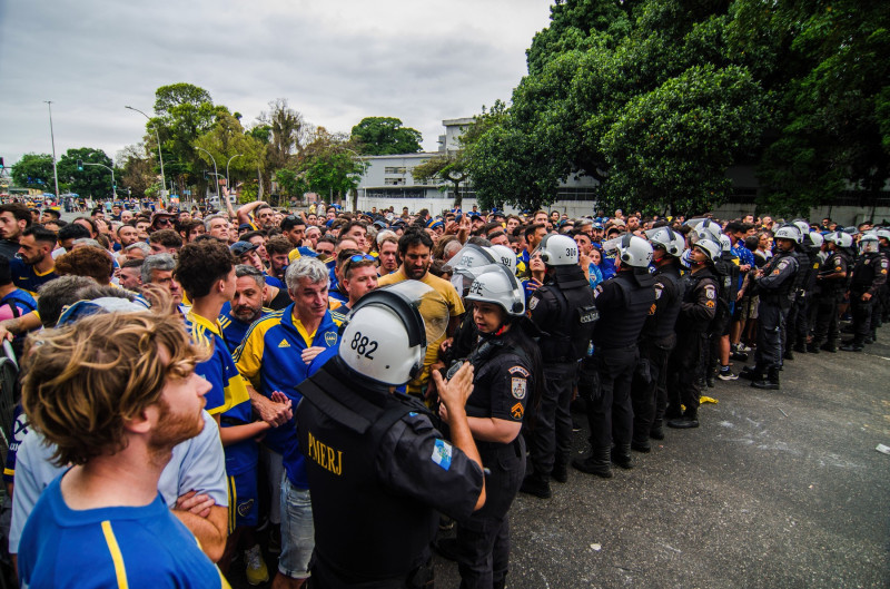 Fans react during the Final Match between Boca Juniors and Fluminense in Rio de Janeiro, Brazil - 4 Nov 2023