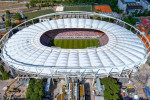 STUTTGART, GERMANY - August 14, 2022: Mercedes-Benz Arena is a stadium in Stuttgart, Baden-Wrttemberg home to German Bundesliga club VfB Stuttgart.