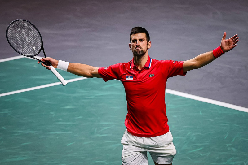 Novak Djokovic (SRB) - 2023 DAVIS CUP FINALS - Final 8 - Mens Tennis, 23.11.2023, Malaga (Palacio de Deportes Jose Maria