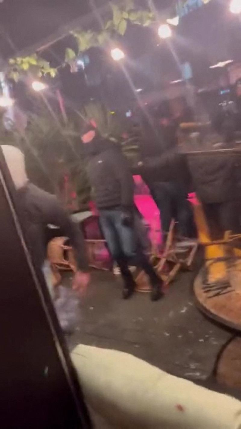 EXCLUSIVE: Violent clash between PSG and NewCastle supporters in a bar in Paris