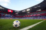 General view inside the stadium with a match ball on the pitch ahead of the UEFA Champions League Group A match at the Allianz Arena, Munich, Germany. Picture date: Wednesday September 20, 2023.