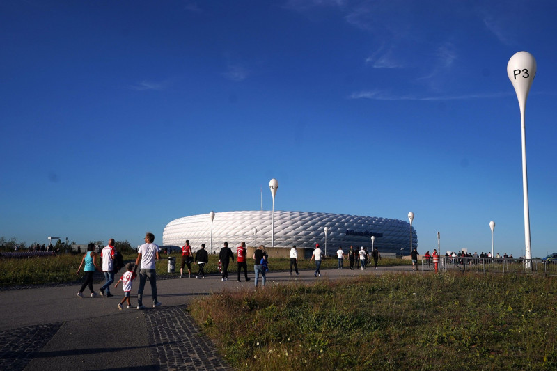 General view outside the stadium ahead of the UEFA Champions League Group A match at the Allianz Arena, Munich, Germany. Picture date: Wednesday September 20, 2023.