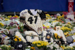 File photo dated 04-11-2023 of Floral tributes outside the Motorpoint Arena, Nottingham. A man has been arrested on suspicion of manslaughter following the death of ice hockey player Adam Johnson, South Yorkshire Police said. Issue date: Tuesday November