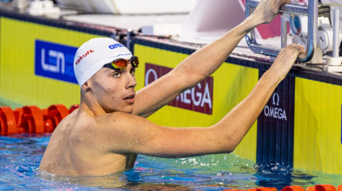 David Popovici, aur la 200 m liber la Campionatele Naționale de Înot de la Otopeni. A câștigat detașat