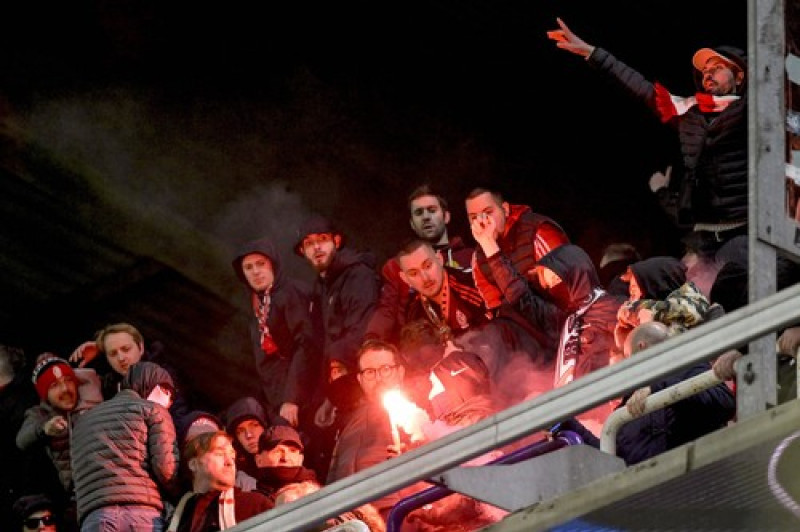 RSC Anderlecht v Standard de Liege - Belgian Croky Cup ANDERLECHT, BELGIUM - DECEMBER 07 : supporters of Standard during
