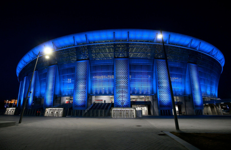 General view from outside the ground before the Champions League round of 16 second leg match at Puskas Arena, Budapest. Picture date: Tuesday March 16, 2021.