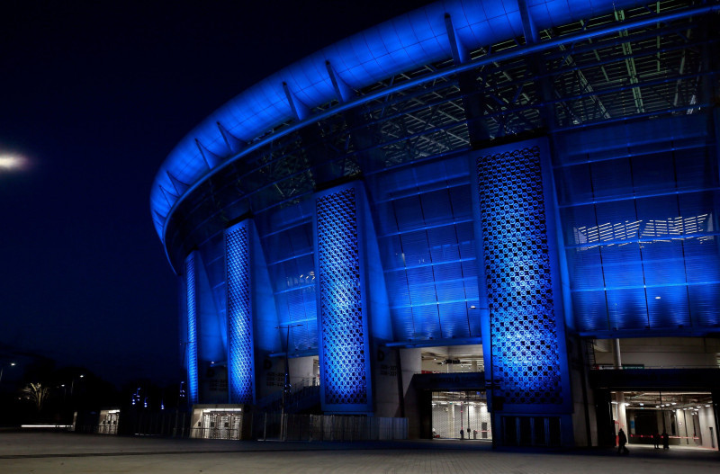 General view from outside the ground before the Champions League round of 16 second leg match at Puskas Arena, Budapest. Picture date: Tuesday March 16, 2021.