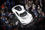 Frankfurt, Germany. 11th Sep, 2017. dpatop - Journalists gather around the sports car Mercedes-AMG Project One during the "Mercedes-Benz Media Night" at the fair in Frankfurt/Main, Germany, 11 September 2017. The International Motor Show (IAA) is on betwe