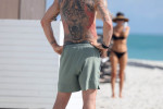Zlatan Ibrahimovic is Pictured Playing Football on The Beach in Miami