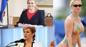 Eroare uriaşă. "Preşedinta Croaţiei, în costum de baie". Cine apare de fapt în imagini
