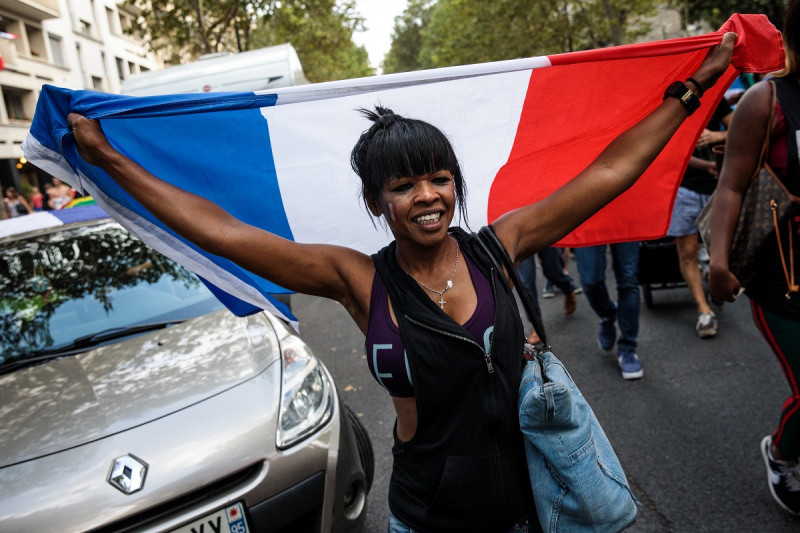 Fans Celebrate The Outcome Of The World Cup Final Between France And Croatia