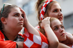 Fans Watch As Croatia Take On France In The Football World Cup Final
