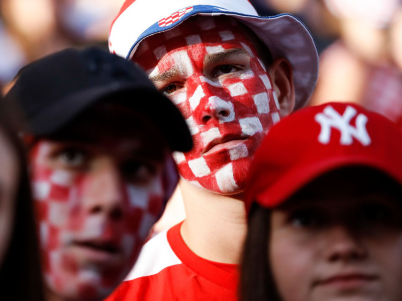 Fans Watch As Croatia Take On France In The Football World Cup Final