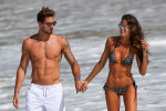 EXCLUSIVE: Kevin Trapp and girlfriend Izabel Goulart taking a swim on the beach in Saint Barths