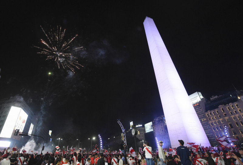River Fans Celebrate Winning the Copa CONMEBOL Libertadores 2018