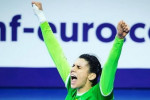 Denisa Dedu, exultă de bucurie după victoria României cu Spania, de la Euro 2018