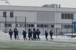 Fotbaliștii de la CSA Steaua s-au antrenat pe zapada