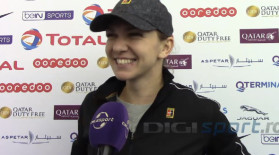 Simona Halep, cu zâmbetul până la urechi. Dialog spumos cu reporterul Digi Sport, după finala de la Doha