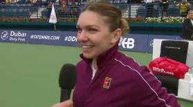 "Ești în Dubai, nu în Constanța!" Faza zilei, după meciul cu Bouchard. Cum a reacționat Simona Halep
