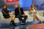 Celebrities on the set of the TV Show "Tiki Taka", Italia Uno channel