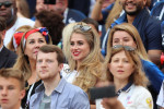 French wags at Luzhniki Stadium in Moscow for Denmark versus France;