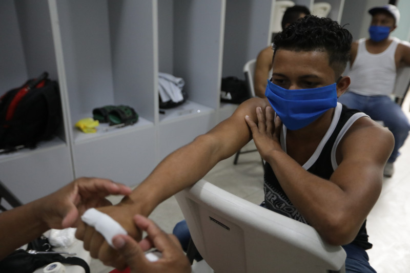 Professional Boxing Night During Coronavirus Pandemic in Managua