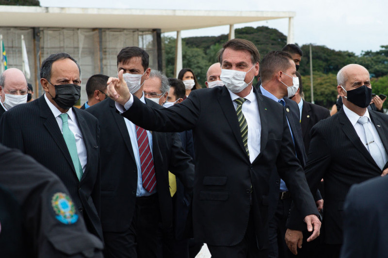 President Jair Bolsonaro Meets with Members of the Supreme Court (STF) Amidst the Coronavirus (COVID - 19) Pandemic