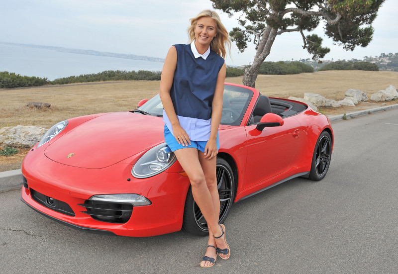 Maria Sharapova At Porsche Shooting In California