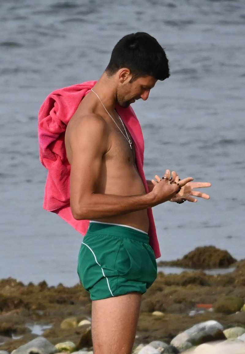 EXC Novak Djokovic on beach