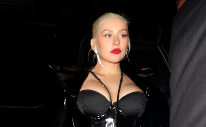 EXCLUSIVE: Christina Aguilera Arrives At 1 Oak Harpers After Party In New York City