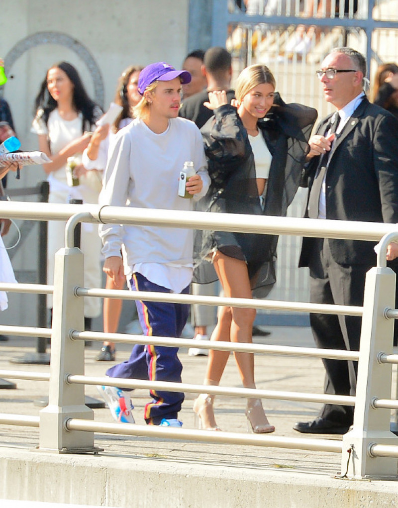 Hailey Baldwin and Justin Bieber spotted on romantic walk by pier in New York