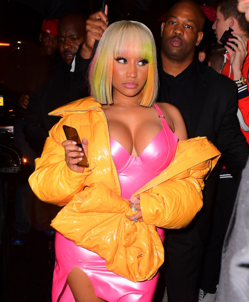 Nicki Minaj Makes Defiant Appearance at NYFW Party with Tekashi 6ix9ine after Fight with Cardi B
