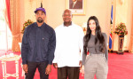Kanye West et Kim Kardashian reçus par le president d'Ouganda Yoweri Museveni