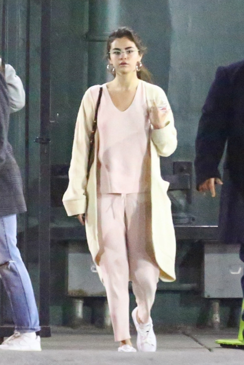 *EXCLUSIVE* Selena Gomez keeps it cute in Pastels while attending a Sunday Service