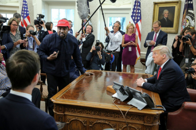 President Trump Hosts Kanye West And Former Football Player Jim Brown At The White House