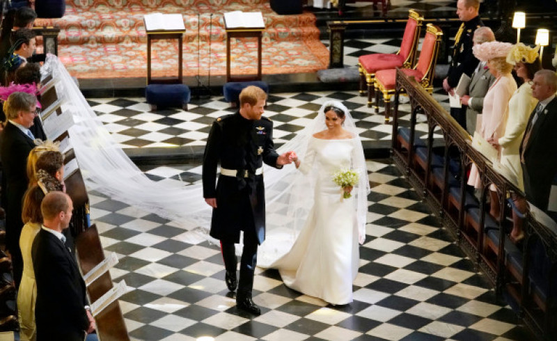 Prințul Harry și Meghan Markle la nunta de la castelul Winsor