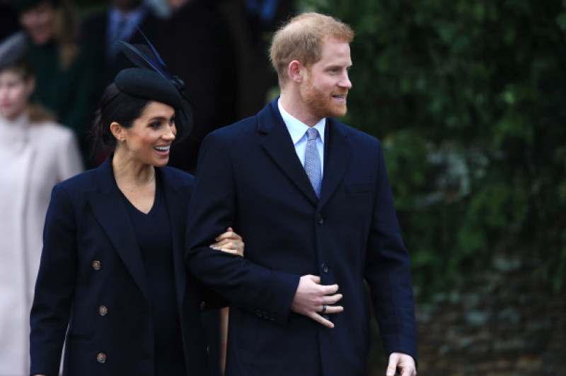 Meghan Markle și Prințul Harry la slujba de Crăciun