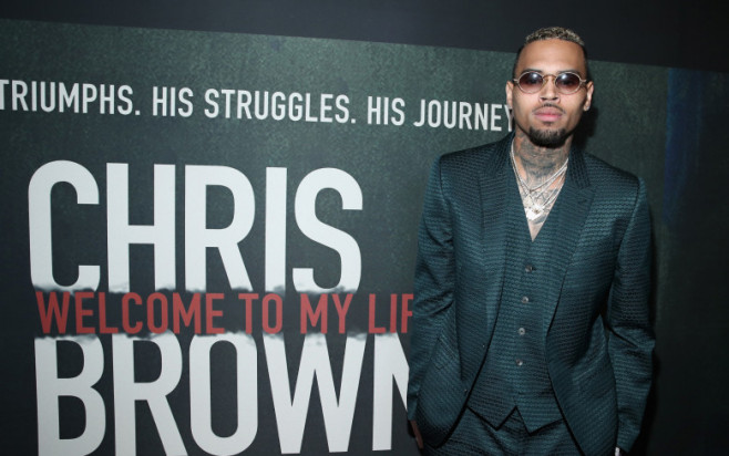 Chris Brown la lansarea documentarului despre viața sa "Chris Brown: Welcome To My Life"