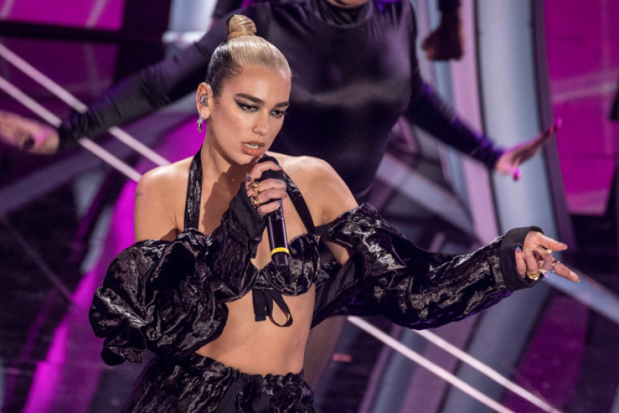 Dua Lipa at Sanremo Festival, Sanremo, Italy