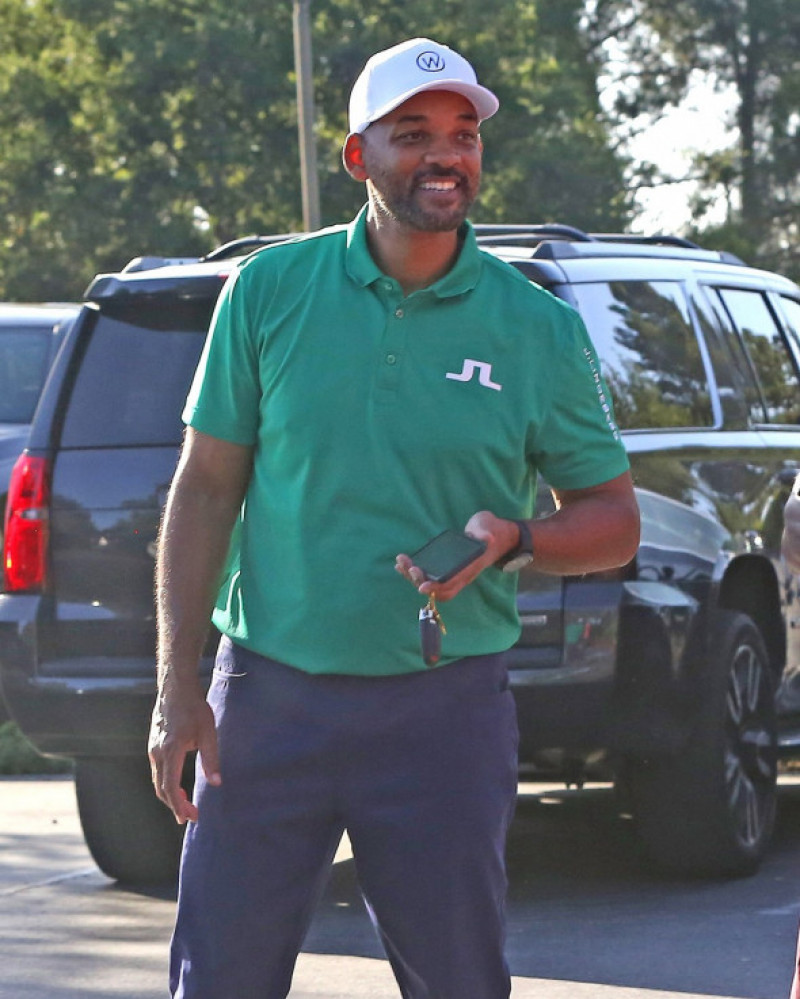 EXCLUSIVE: PREMIUM EXCLUSIVE: A Carefree Will Smith Enjoys A Relaxing Round Of Golf Amid Jada Pinkett Toyboy Drama.