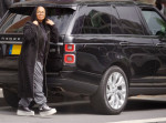 *EXCLUSIVE* Chauffeurless Janet Jackson has fun driving herself around London and was seen sneezing and snoozing in between picking her nose! *WEB MUST CALL FOR PRICING*