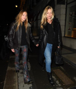 EXCLUSIVE: Kate Moss And Her Mini Me Daughter Lila Grace Enjoy A Night Out In Mayfair For Dinner At Oswald's Member's Club