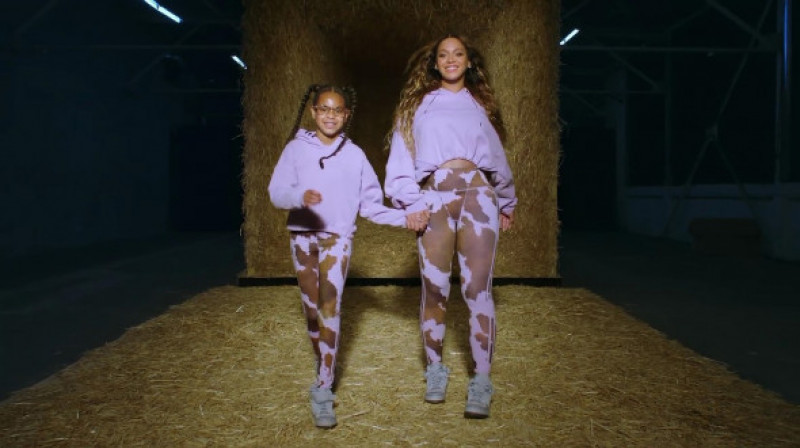 Beyonce and her daughters Blue Ivy and Rumi promote her new Ivy Park Kids Rodeo clothing line