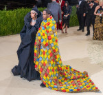 Rihanna And ASAP Rocky Arrive At The 2021 Met Gala Celebrating American Fashion