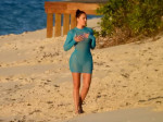 *PREMIUM-EXCLUSIVE* Khloe Kardashian puts on a very sexy display as she poses for photos on the beach in Turks and Caicos!