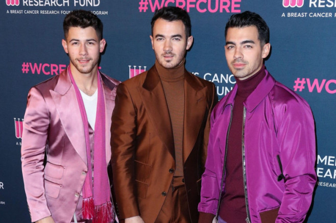 Beverly Hills, United States. 27th Feb, 2020. BEVERLY HILLS, LOS ANGELES, CALIFORNIA, USA - FEBRUARY 27: Nick Jonas, Kevin Jonas and Joe Jonas of Jonas Brothers arrive at The Women's Cancer Research Fund's An Unforgettable Evening Benefit Gala 2020 held a