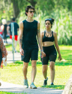 *EXCLUSIVE* Camila Cabello and Shawn Mendes take a stroll with her mom on a sunny Sunday afternoon