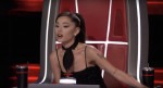 First look at Ariana Grande in the iconic red chair as she joins The Voice as the latest coach