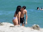 PREMIUM EXCLUSIVE: *NO WEB UNTIL 8PM EDT 4TH NOV* Bikini clad Camila Cabello and boyfriend Shawn Mendes enjoy the beach in Miami